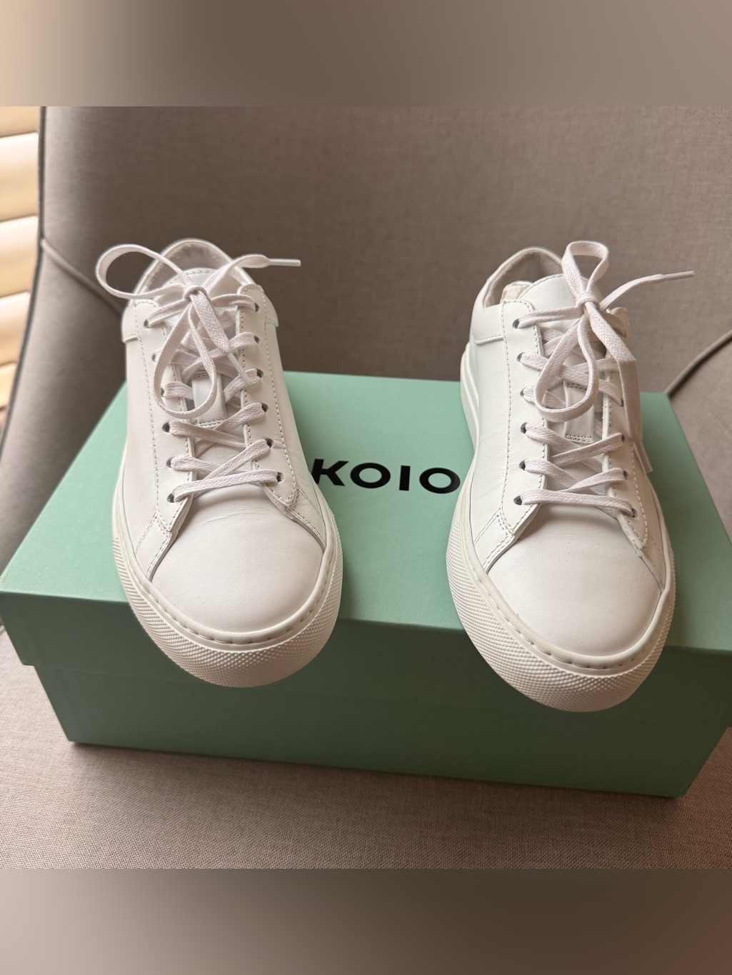 Nib Koio Capri Triple White Sneakers Sz 36/6